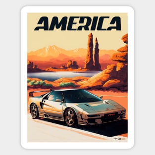 America Honda NSX Travel Art Poster Sticker